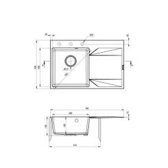 Мойка кухонная Deante Evora графіт Фото 1