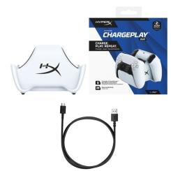 Зарядное устройство HyperX ChargePlay Duo для PS5 DualSense White Фото 5