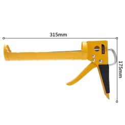 Пистолет для герметика Deli 9, 230 мм, сталь А3 Фото 2