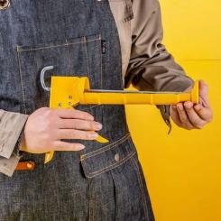 Пистолет для герметика Deli 9, 230 мм, сталь А3 Фото 3