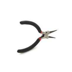 Плоскогубцы Voltronic круглогубцы, черные ручки, 130х25, 80гр Фото 1