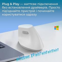 Мышка Ajazz i300 Wireless/Bluetooth/USB White Фото 11