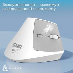 Мышка Ajazz i300 Wireless/Bluetooth/USB White Фото 7