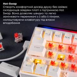 Клавиатура Ajazz NK68 Red Switch USB UA White Фото 9