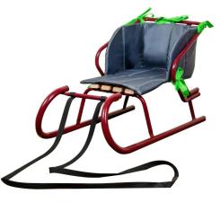 Матрасик в санки Snower сірий з салатовим Фото 1