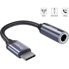 Переходник Essager USB-C M to 3.5mm F 0.12m gray Фото 1