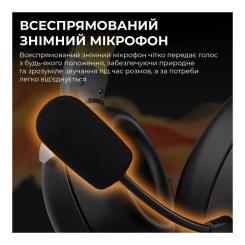 Наушники Ajazz AHM08 MAX 3-Mode Black Фото 9