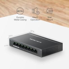 Коммутатор сетевой Mercusys MS108GP Фото 9