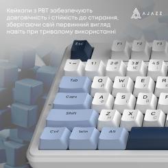Клавиатура Ajazz AK870 V2 Flying Fish Switch USB UA White/Blue Фото 10