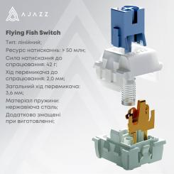 Клавиатура Ajazz AK870 V2 Flying Fish Switch USB UA White/Blue Фото 7