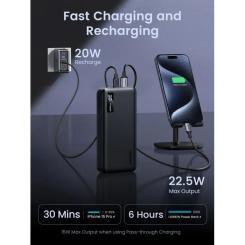 Батарея универсальная Ugreen 20000mAh 20W Two-way Fast Charging Фото 7