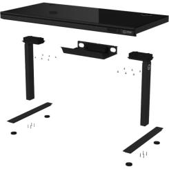 Компьютерный стол Lorgar PRO 80G Glass Black Фото 3