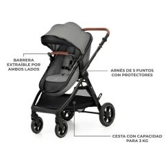 Коляска Kinderkraft 2 в 1 Esme Grey (KSESME00GRY2000) Фото 2