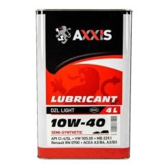 Моторное масло AXXIS 10W-40 DZL Light 4л Фото