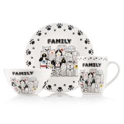 Комплект посуды Ardesto Family, 3 предмети, порцеляна Фото