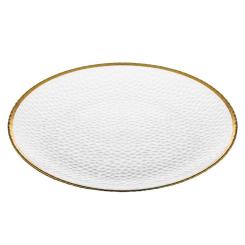 Тарелка Ardesto Dew 27см, скло, прозорий Фото