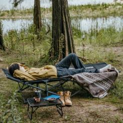 Раскладушка Naturehike CNK2300WS010, поліестер Oxford, чорна Фото 3