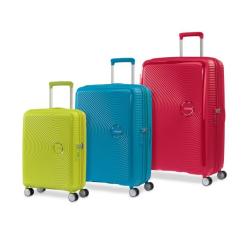 Чемодан American Tourister Soundbox 71.5/81 л сіро-синя Фото 11