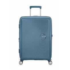 Чемодан American Tourister Soundbox 71.5/81 л сіро-синя Фото 1