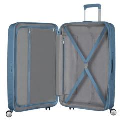 Чемодан American Tourister Soundbox 71.5/81 л сіро-синя Фото 6