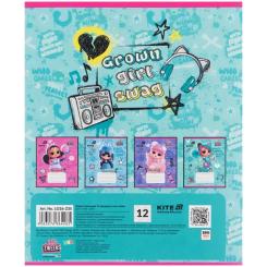 Тетрадь Kite LOL, 12 аркушів, коса лінія Фото 4