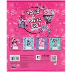 Тетрадь Kite LOL, 12 аркушів, коса лінія Фото 6