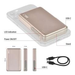 Батарея универсальная EMOS 10000mAh, MagSafe, 20W, pink Фото 6