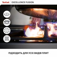 Сковорода Tefal ВОК Excellence Fusion,28см, чорний Фото 7