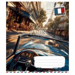 Тетрадь Школярик I love Paris 48 аркушів лінія Фото