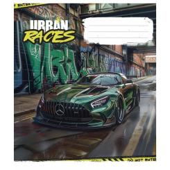 Тетрадь Школярик Time the urban races 36 аркушів лінія Фото 2