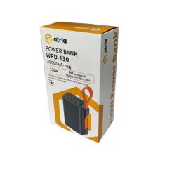 Батарея универсальная Atria 30000mAh, 130W, USB-C laptop/phone Фото 7