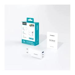 Зарядное устройство Choetech 2xUSB-C + 1xUSB PD65W GaN Фото 1