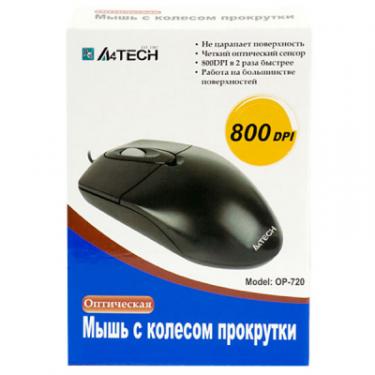 Мышка A4Tech OP-720 Black-PS/2 Фото 2