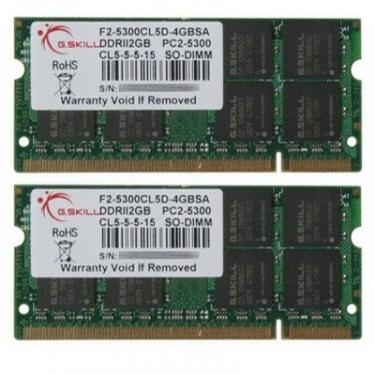 Модуль памяти для ноутбука G.Skill SoDIMM DDR2 4GB(2x2GB) 667 MHz Фото