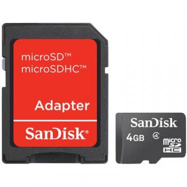 Карта памяти SanDisk 4Gb microSDHC class 4 Фото