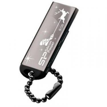 USB флеш накопитель Silicon Power 8Gb Touch 830 black santa edition Фото