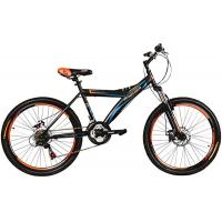 Велосипед Premier Explorer 24 Disc 16" TX30 черный с оранжево-голубы Фото