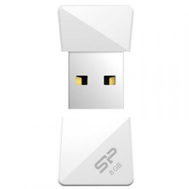 USB флеш накопитель Silicon Power 8Gb Touch T08 White USB 2.0 Фото 2