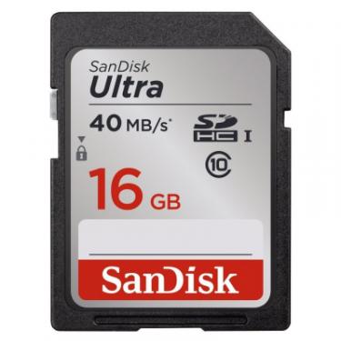 Карта памяти SanDisk 16Gb SDHC Class10 Ultra Фото