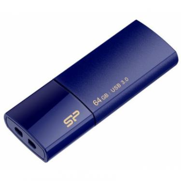 USB флеш накопитель Silicon Power 64GB Blaze B05 Deep Blue USB 3.0 Фото 2