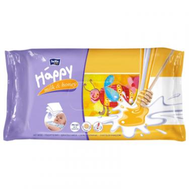 Детские влажные салфетки Bella Baby Happy Milk & Honey Mega Pack 4 х 64 шт Фото 1