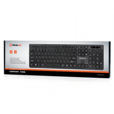 Клавиатура REAL-EL 7080 Comfort, USB, black Фото 3