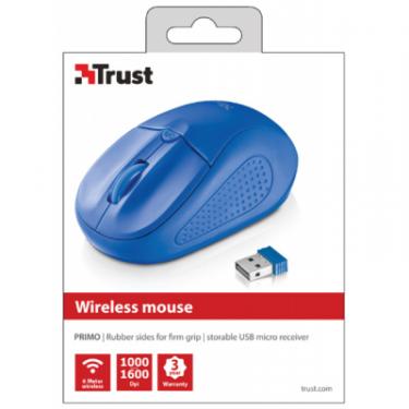 Мышка Trust Primo Wireless Mouse Blue Фото 4