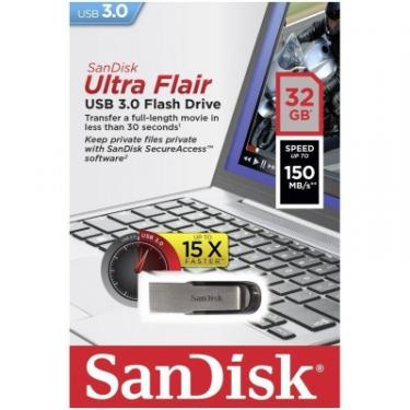 USB флеш накопитель SanDisk 32GB Ultra Flair USB 3.0 Фото 4