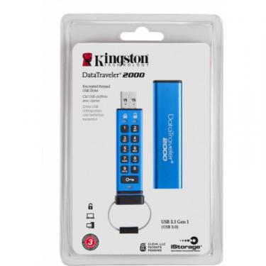 USB флеш накопитель Kingston 16GB DT 2000 Metal Security USB 3.0 Фото 3
