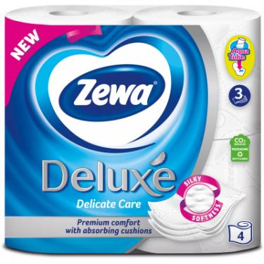 Туалетная бумага Zewa Deluxe білий 3 шари 4 рулони Фото 1