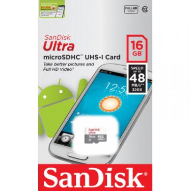 Карта памяти SanDisk 16GB microSDHC class 10 UHS-I Фото 2