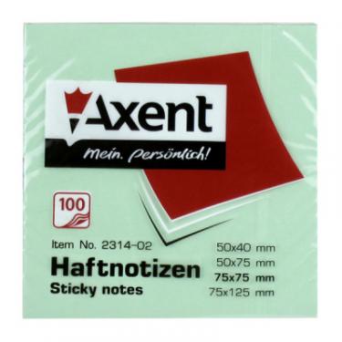 Бумага для заметок Axent with adhesive layer 75x75мм, 100sheets., pastel gr Фото 1