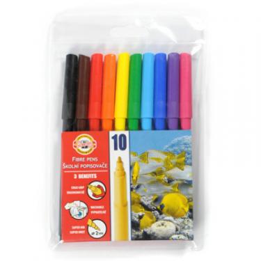 Фломастеры Koh-i-Noor Fibre pens 1002, 10 colors, polyethylene Фото