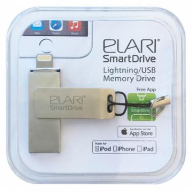 USB флеш накопитель Elari 128GB SmartDrive Silver USB 2.0/Lightning Фото 2